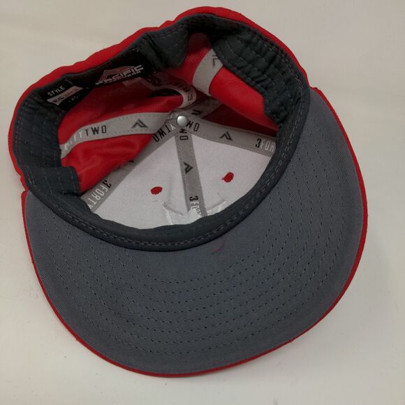 Pacific Headwear Men's Fitted Hat Red Size XS Embroidered W Bulldog Logos - Picture 7 of 9